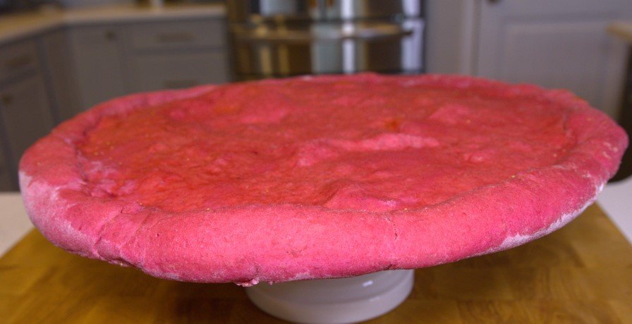 Pink Beet Pizza Dough